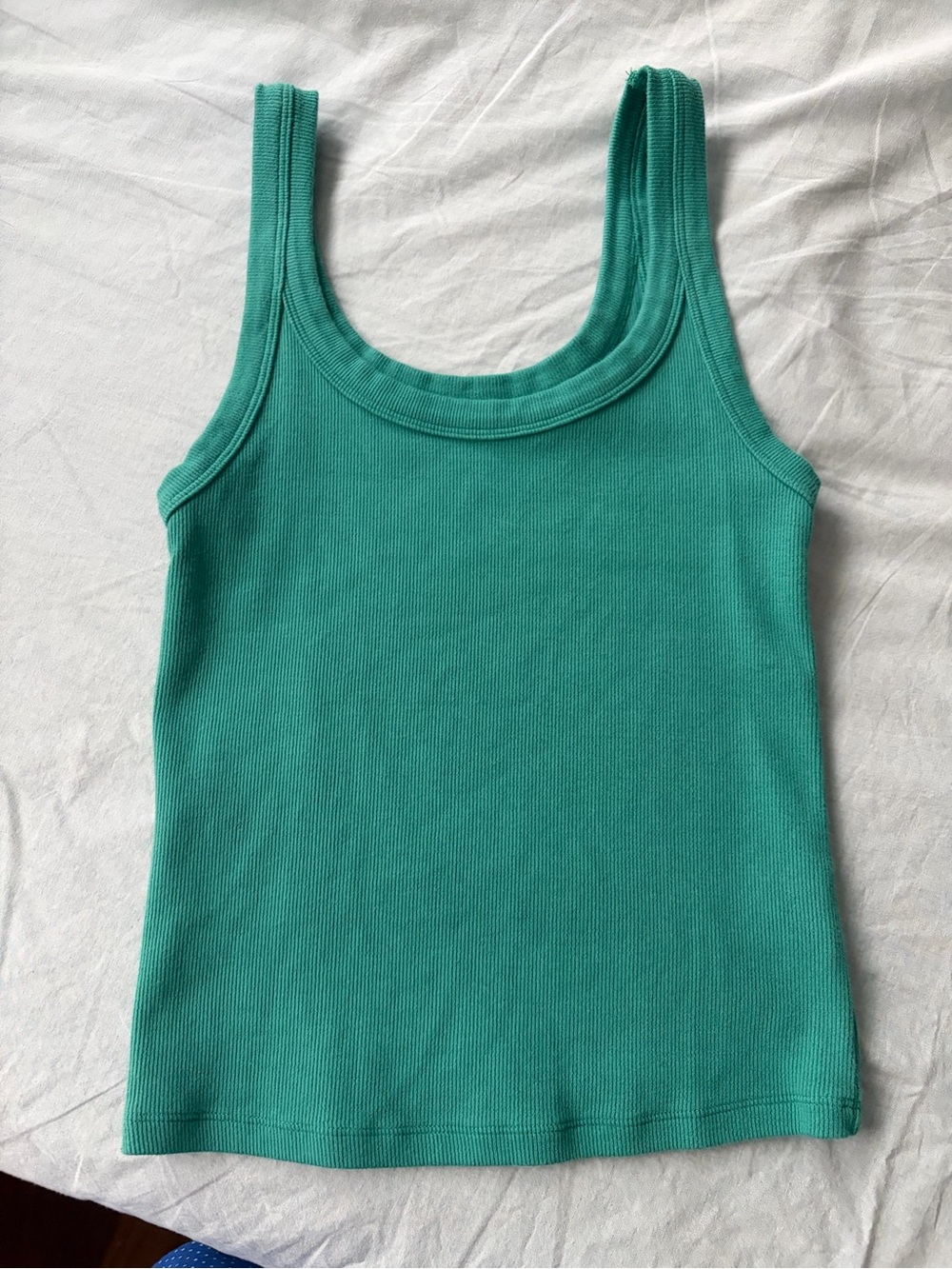 American Eagle Green Ribbed Tank